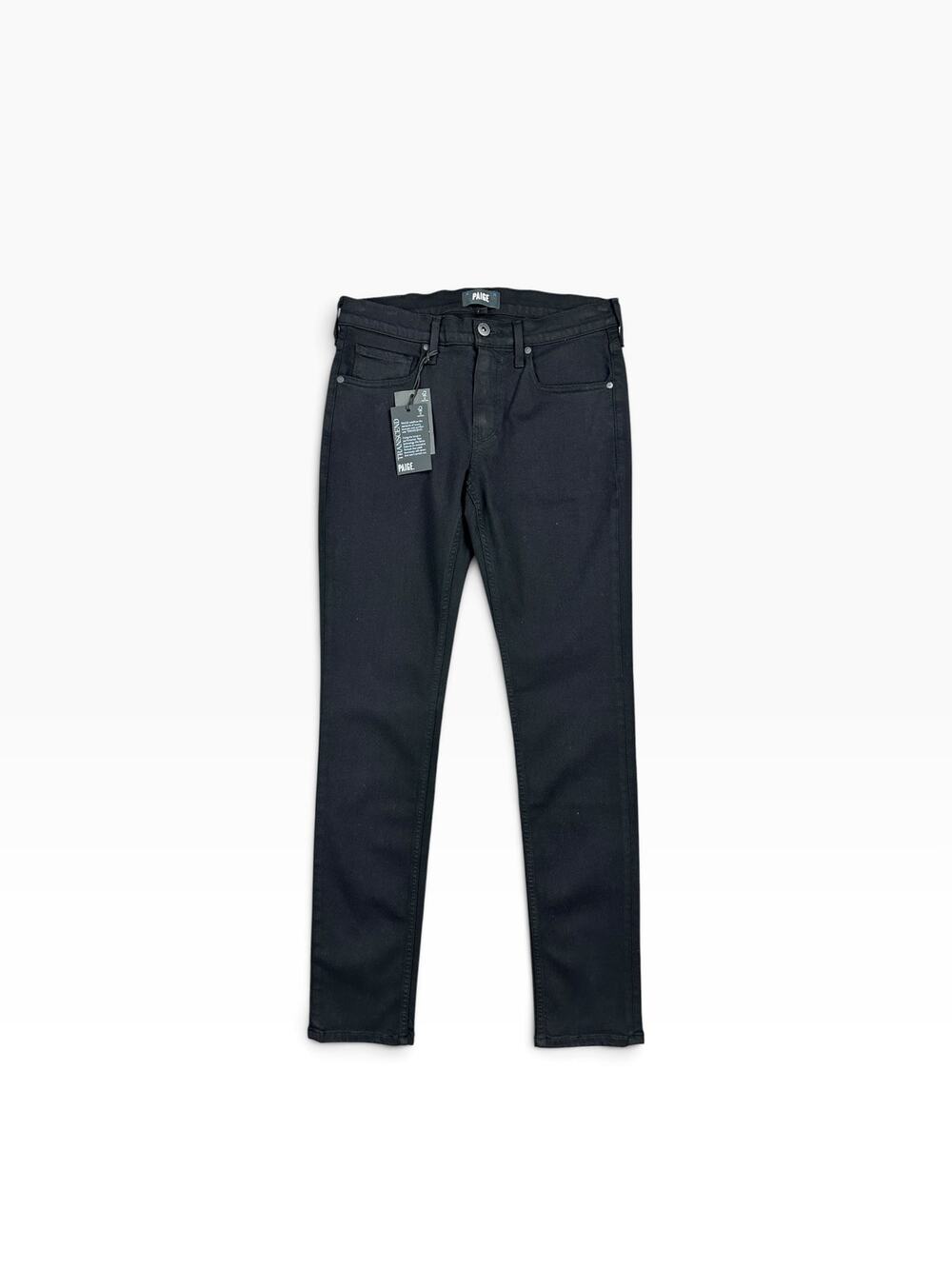 Paige Transcend Croft Skinny Jeans Black Shadow NWT — Size 31